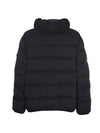 Seamless Logo Nylon Hooded Down Jacket Navy - STONE ISLAND - BALAAN 3