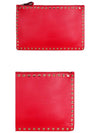 Rockstud Zipper Clutch Bag Red - VALENTINO - BALAAN 5