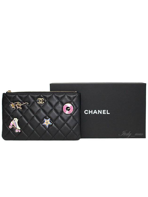 Classic Small Case Lambskin Enamel Gold Metal Black - CHANEL - BALAAN 3