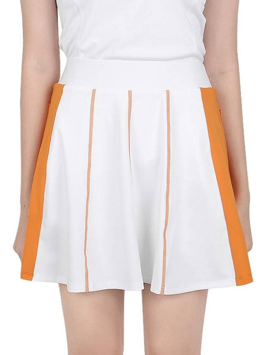 Women's Jolie Striped Golf Skirt White - J.LINDEBERG - BALAAN 2