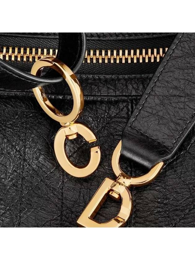 D-Journey Small Crinkle Calfskin Shoulder Bag Black - DIOR - BALAAN 6