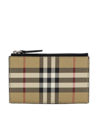 Vintage Check Leather Card Wallet Beige - BURBERRY - BALAAN 2