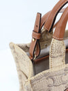 Embroidered Triope brown tote bag - CELINE - BALAAN 3