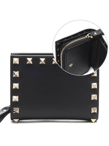 Women's Rockstud Card Coin Purse RW2P0620_BOL_0NO_19S - VALENTINO - BALAAN 1