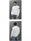 Wappen Patch Crew Neck Sweatshirt White - STONE ISLAND - BALAAN 6