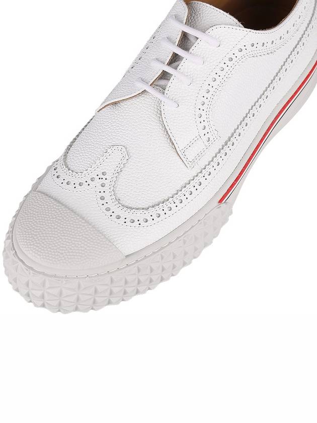 Men's Vitello Calf Leather Long Wing Brogue White - THOM BROWNE - BALAAN 8