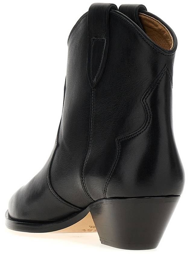 Women's Dewina Leather Middle Boots Black - ISABEL MARANT - BALAAN 4