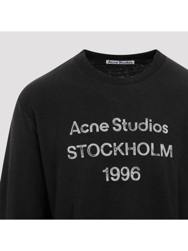 Stamp Logo Long Sleeve T-Shirt Faded Black - ACNE STUDIOS - BALAAN 5