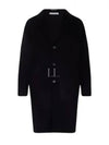 Men's Button Up Single Breasted Coat Black - ACNE STUDIOS - BALAAN 2