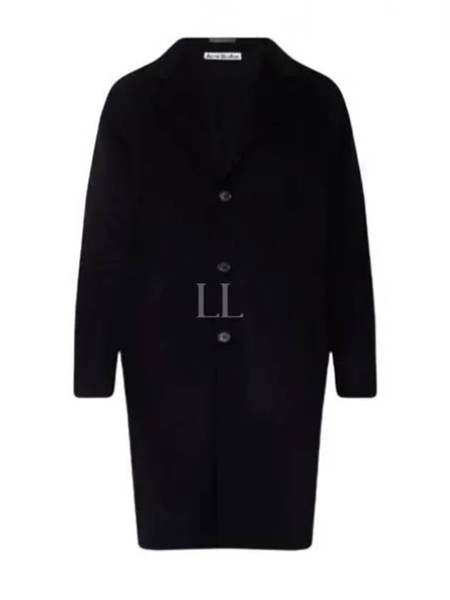 Men's Button Up Single Breasted Coat Black - ACNE STUDIOS - BALAAN 2