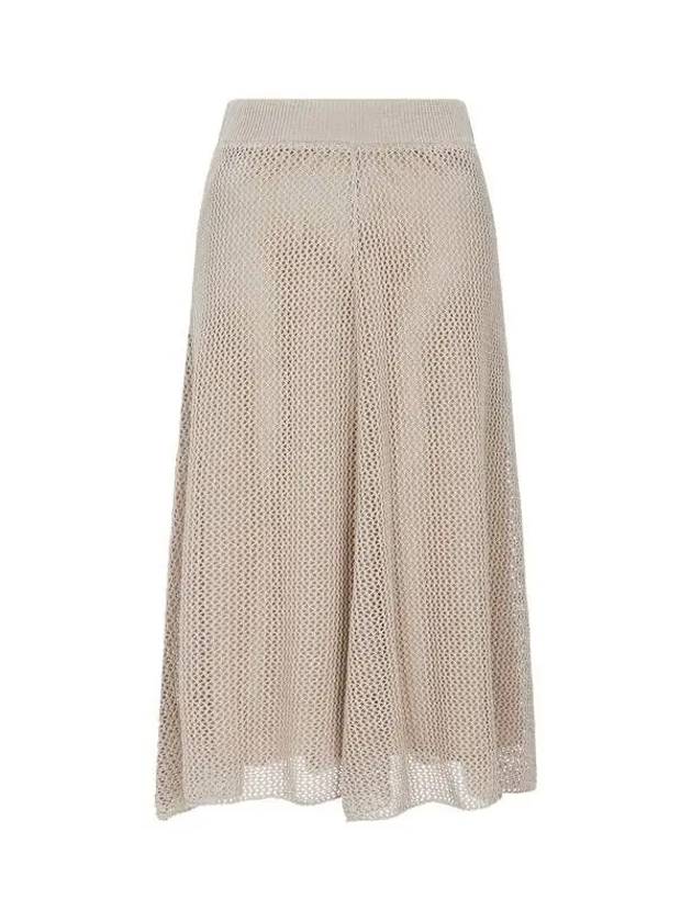 Women s Mesh Knit Flare Skirt Beige 270143 - BRUNELLO CUCINELLI - BALAAN 1