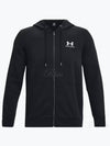 Essential Fleece Hooded Jacket Black - UNDER ARMOUR - BALAAN 2