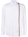 RWB Stripe Cotton Shirt White - THOM BROWNE - BALAAN 2