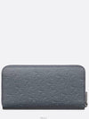 Zipper Long Wallet Deep Gray Dior Gravity Leather - DIOR - BALAAN 5