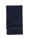 Reversible Wool Blend Muffler Navy - POLO RALPH LAUREN - BALAAN 3