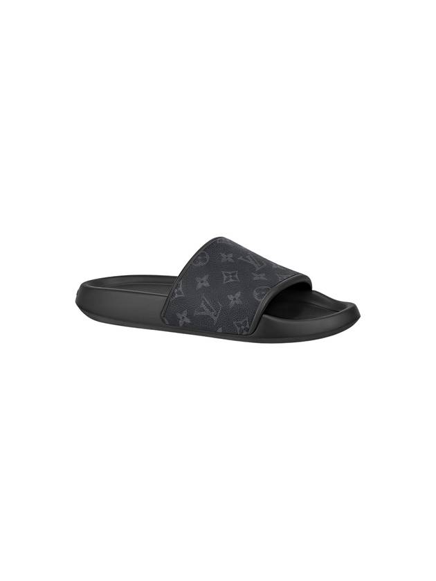 Waterfront Monogram Eclipse Slippers Black - LOUIS VUITTON - BALAAN 1