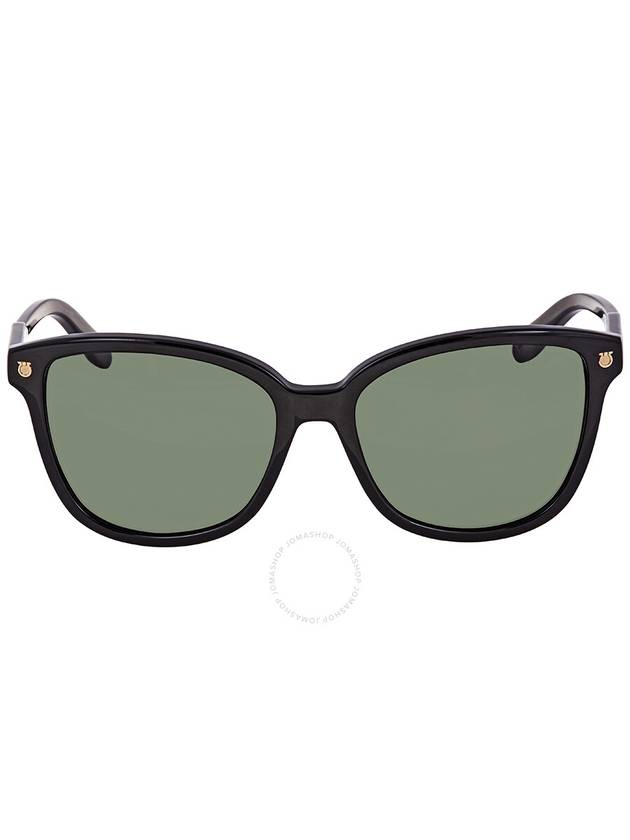 Eyewear Logo Square Sunglasses Green - SALVATORE FERRAGAMO - BALAAN 2