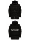 1C00027 57843 999 WASHIBA Back Logo Hooded Down Jumper Black Men's Jacket TR - MONCLER - BALAAN 4