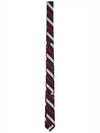 Striped Silk Tie Navy - THOM BROWNE - BALAAN 3