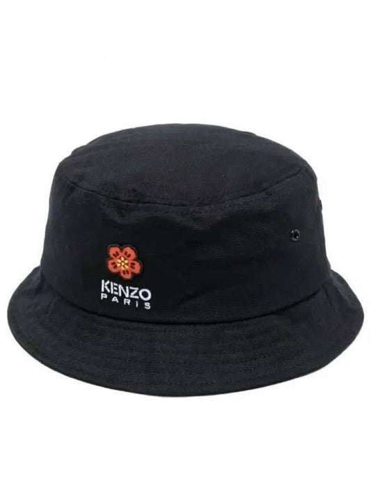 Flower Logo Bucket Hat Black - KENZO - BALAAN 2