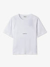 Rive Gauche Short Sleeve T-Shirt White - SAINT LAURENT - BALAAN 2