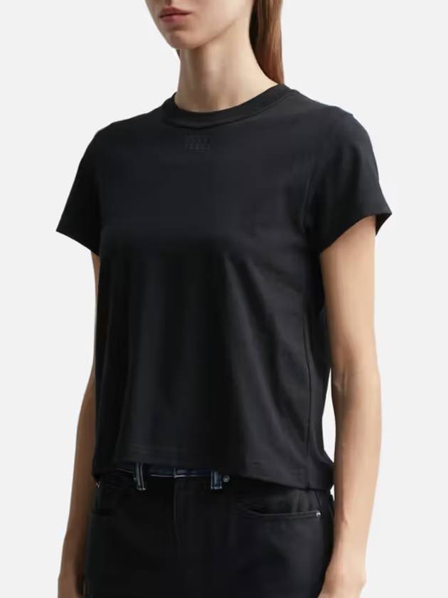 Rubber Rise Logo Short Sleeve T-Shirt Black - ALEXANDER WANG - BALAAN 3