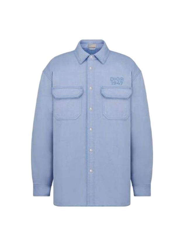 Overshirt Cotton Jacket Blue - DIOR - BALAAN 1