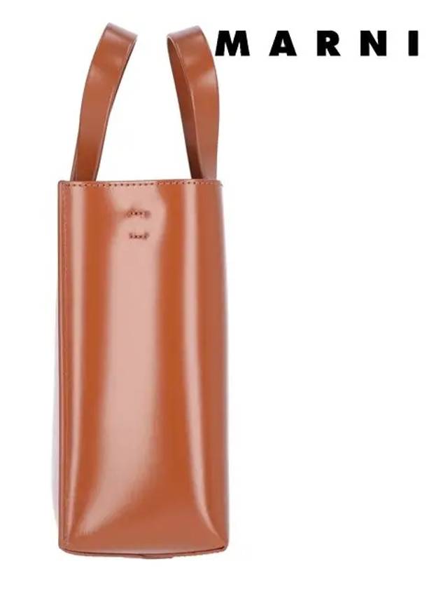 Museo Mini Leather Tote Bag Brown - MARNI - BALAAN 5