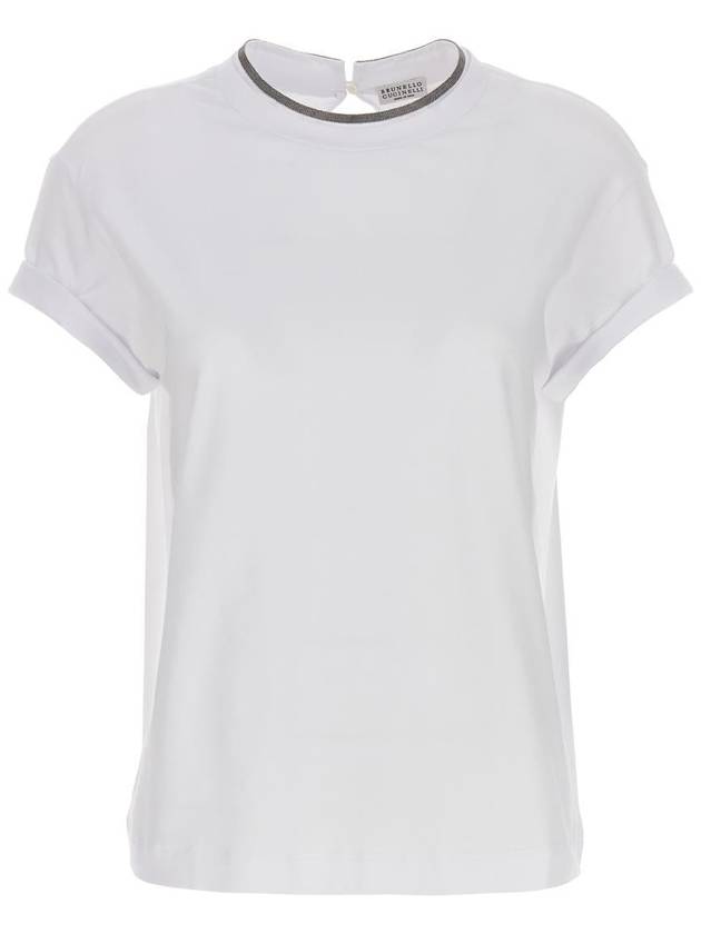 Monilli Crew Neck Short Sleeve T-Shirt White - BRUNELLO CUCINELLI - BALAAN 2