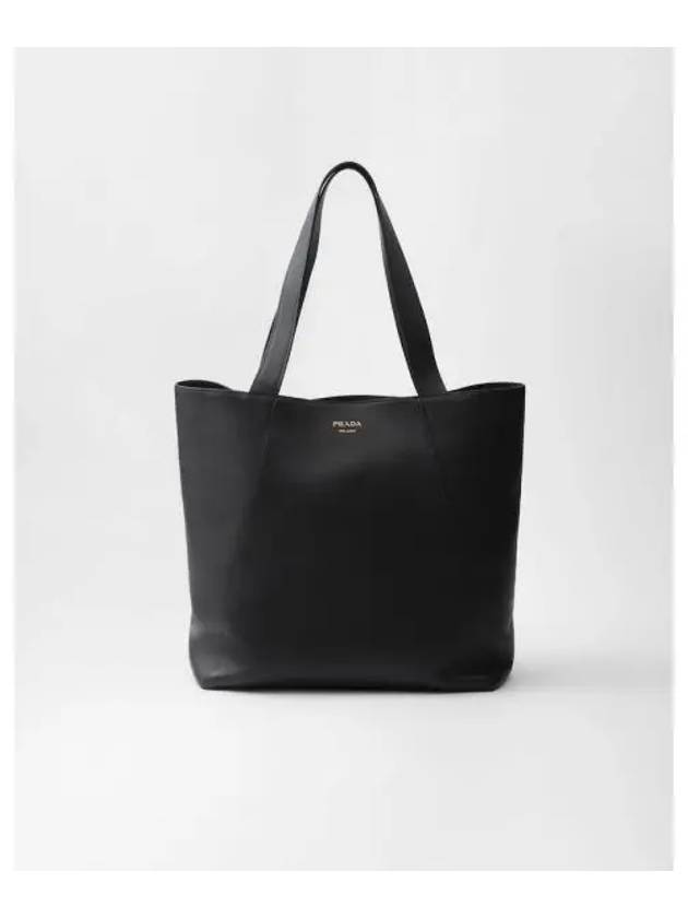 Leather Tote Bag Black - PRADA - BALAAN 2