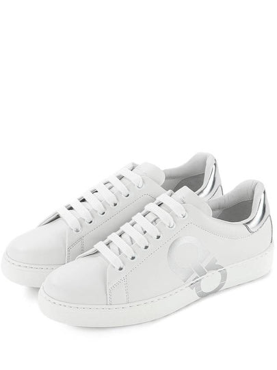 Gancini Low Top Sneakers White - SALVATORE FERRAGAMO - BALAAN 2