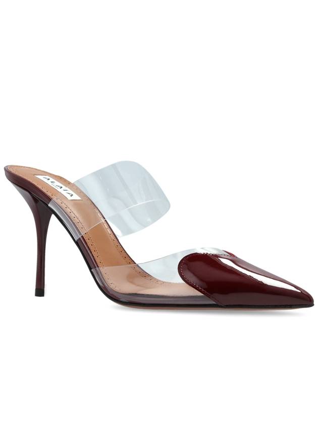 Alaïa Heeled Mules, Women's, Burgundy - ALAIA - BALAAN 4