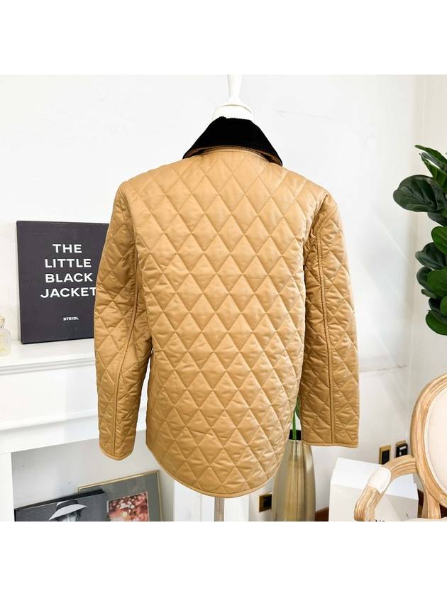 Corduroy Collar Diamond Quilted Jacket Brown - BURBERRY - BALAAN 3