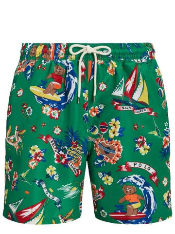 graphic print swim shorts 710936081001 - POLO RALPH LAUREN - BALAAN 1