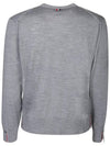 Men's Jersey Stitch V-Neck Cardigan Light Grey - THOM BROWNE - BALAAN 3