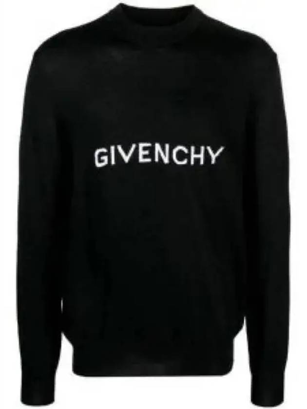 Archetype Crew Neck Wool Knit Top Black - GIVENCHY - BALAAN 2