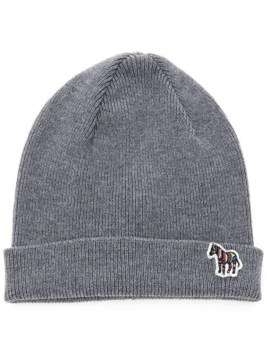 Zebra Patch Logo Beanie Grey - PAUL SMITH - BALAAN 1