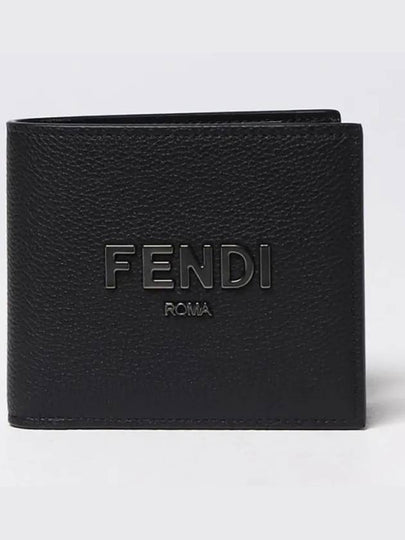 Logo Signature Half Wallet Black - FENDI - BALAAN 2