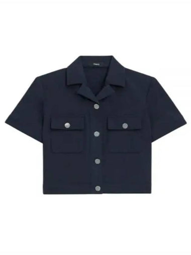 24 Short Sleeve Military Shirt in Neoteric Twill O0304104 G4K - THEORY - BALAAN 1