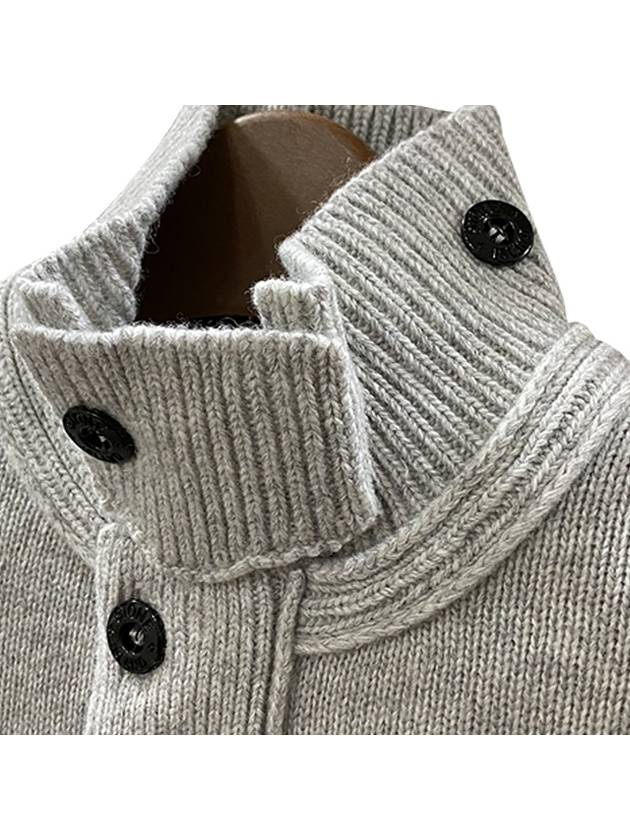 Kids Wool Viscose Nylon Cashmere Cardigan Grey - STONE ISLAND - BALAAN 6