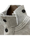 Kids Waffen Patch Wool Zip up Cardigan 14 Melange Gray 8116503Z1 V0M64 - STONE ISLAND - BALAAN 5