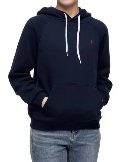 W Fleece Pullover Hoodie Navy - POLO RALPH LAUREN - BALAAN 2