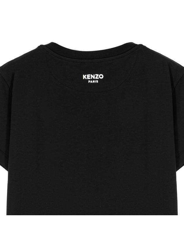 Pop Embroidered Short Sleeve T-Shirt Black - KENZO - BALAAN 6