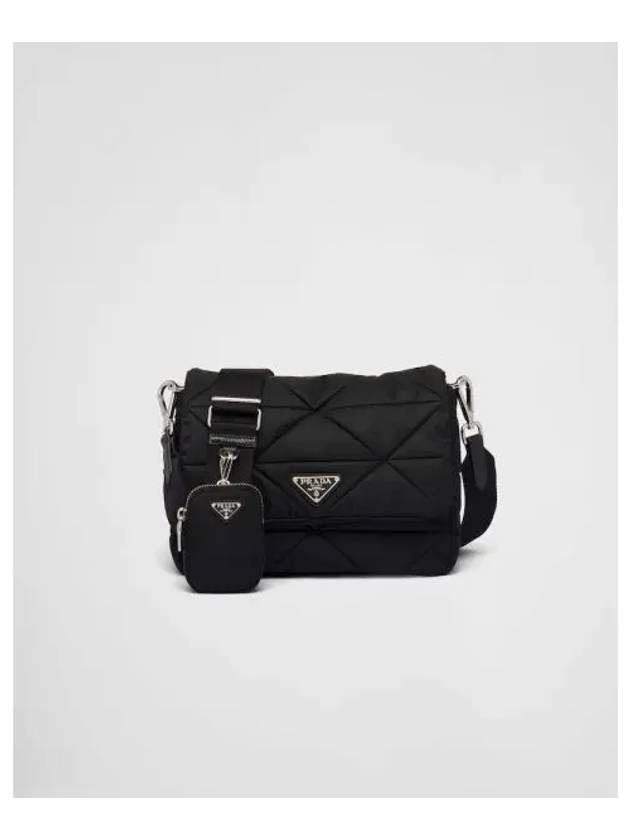 Padded Re-Nylon Shoulder Bag Black - PRADA - BALAAN 1