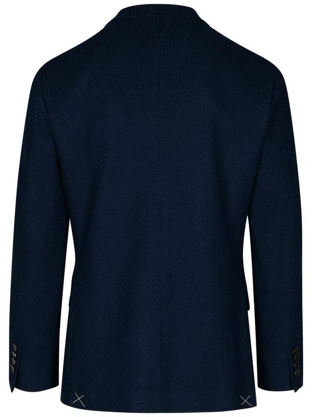 Etro 'Roma Jersey' Blue Jacquard Blazer - ETRO - BALAAN 3