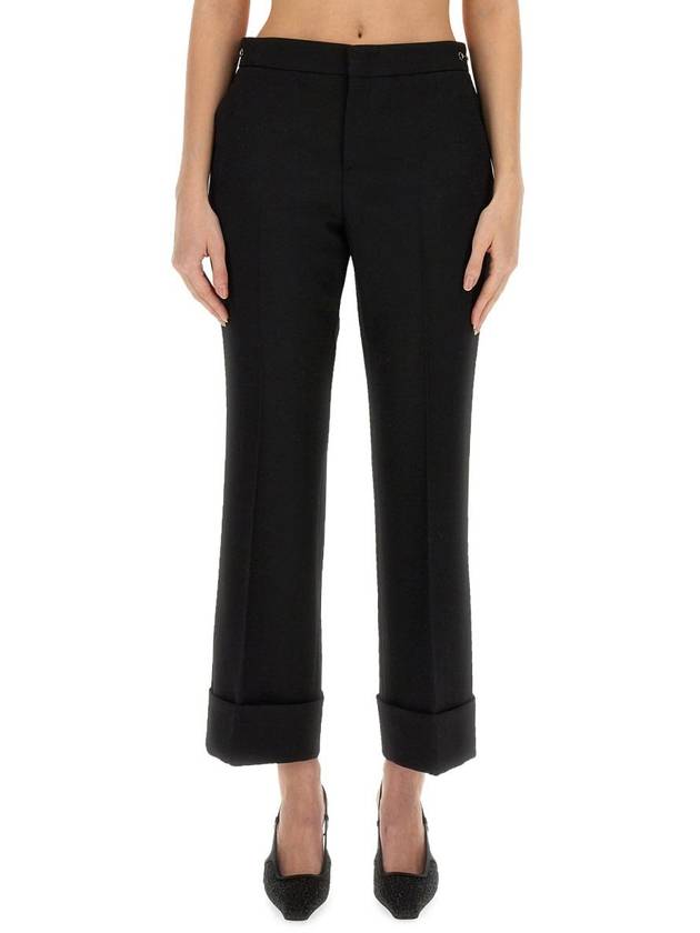 Horsebit Metal Detail Straight Pants Black - GUCCI - BALAAN 2