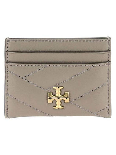 Kira Chevron Logo Card Wallet Grey - TORY BURCH - BALAAN 1