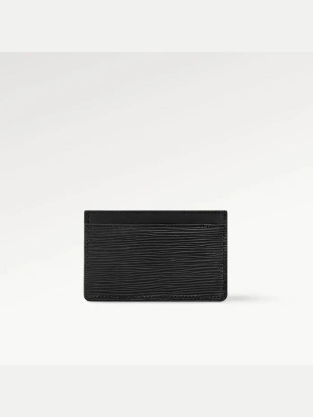 Epi Logo Leather 1-stage Card Wallet Black - LOUIS VUITTON - BALAAN 5