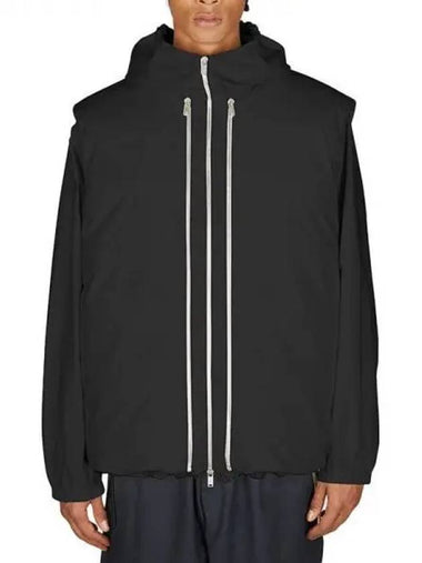 Layered hooded down jacket - JIL SANDER - BALAAN 1