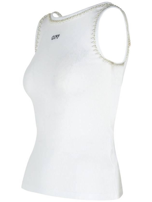 Off-White White Viscose Tank Top - OFF WHITE - BALAAN 2